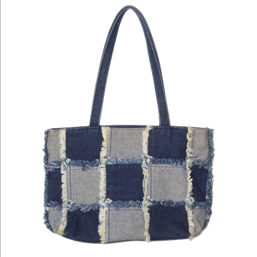 HANDMADE Denim Patchwork Y2K Shoulder Bag